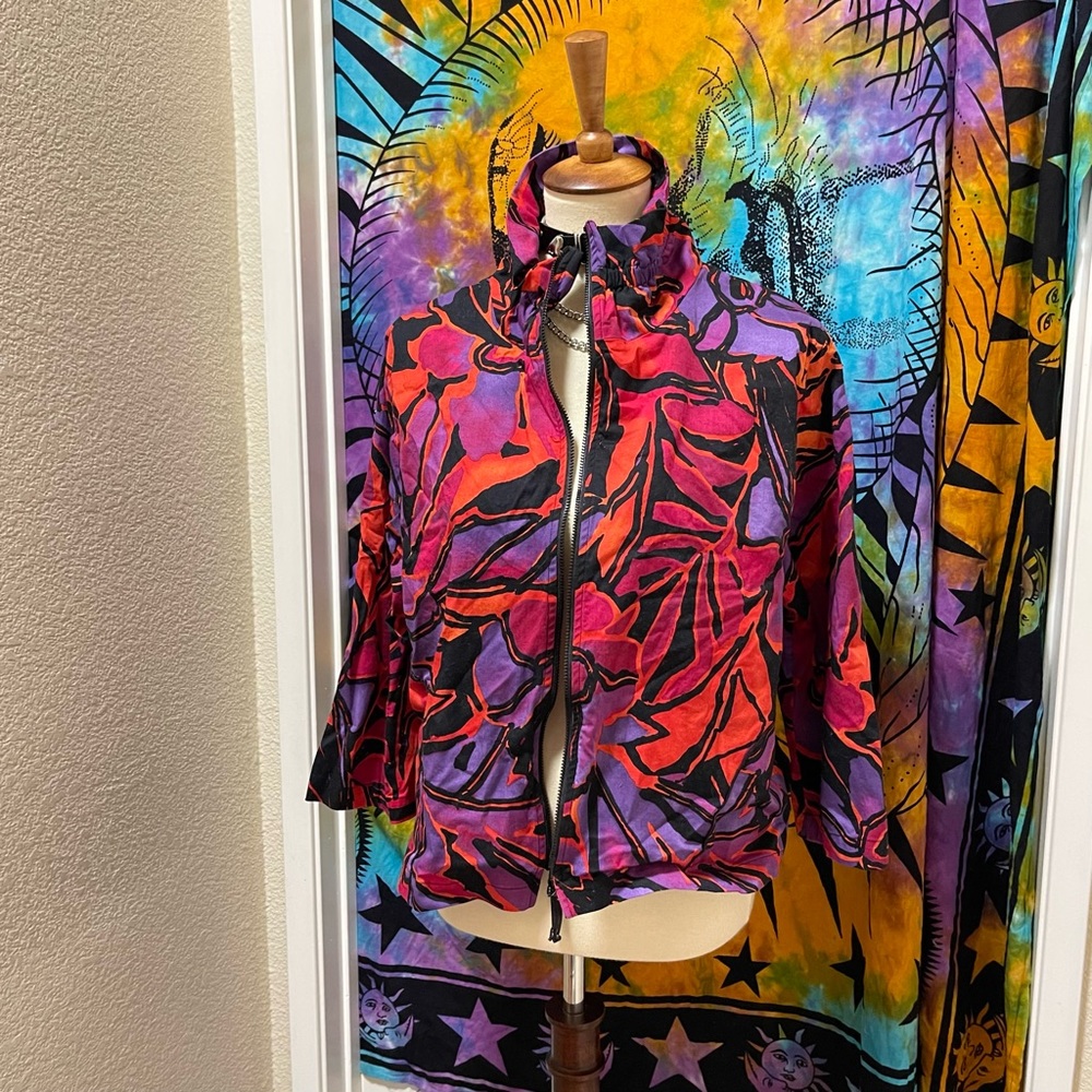 🌈 Lovely vibrant Vintage floral jacket - Picture 8 of 11